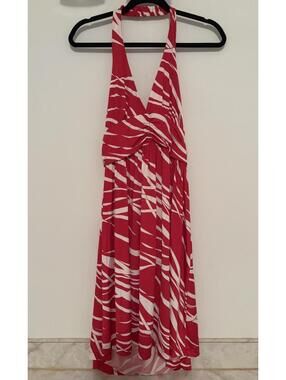Vintage Y2K Janette U.S.A Abstract Print Halter Dress Size Large New With Tags